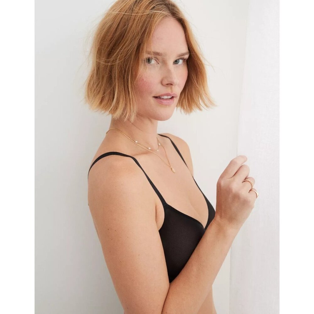 Smoothez Aerie Black Mesh Unlined Bra NWT